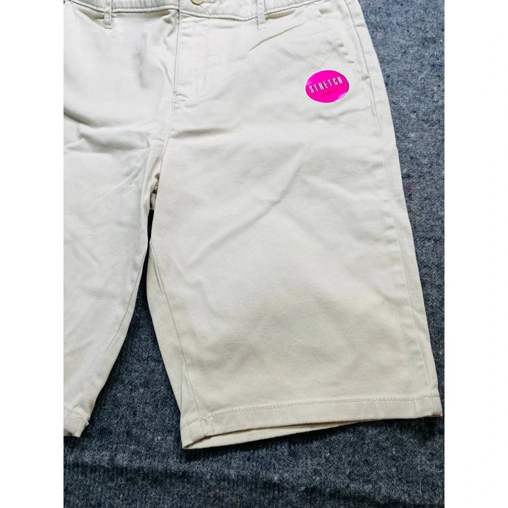 The Children's Place Girls Uniform Twill Chino Shorts Tan Size 16 NEW